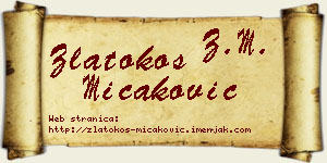 Zlatokos Micaković vizit kartica